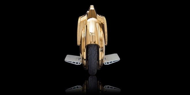 純金メッキの一輪車「24k Gold Plated Segwheel」、価格は544万円 