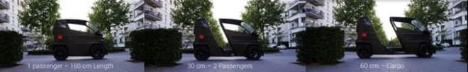 サンダーバード感のある電気自動車「iEV X」－人を乗せるとき、30センチ伸びる
