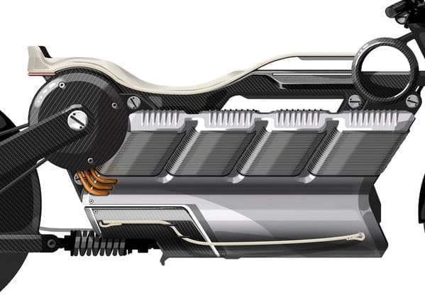 V8エンジン…ではなく、V8バッテリーの電動バイク「Hera」