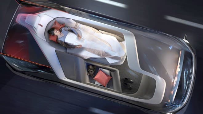 寝ている間に目的地に着けるクルマ ―　ボルボによる自動運転車のコンセプト「360c」