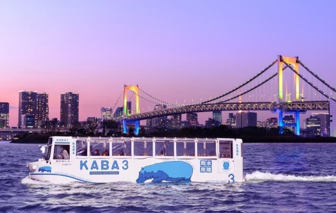  水陸両用バス「TOKYO NO KABA」トワイライトクルーズ