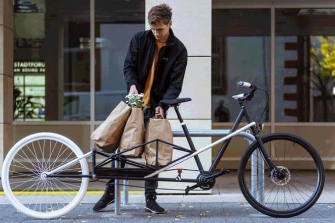 折り畳むと普通の自転車になるカーゴバイク「CONVERCYCLE BIKE」
