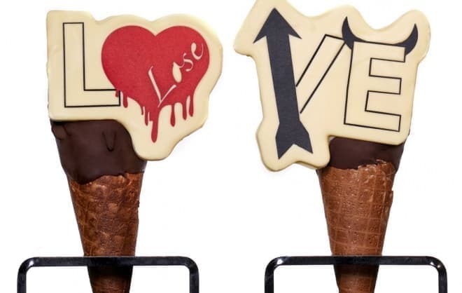愛は負け戦？－バレンタインは、告白後の方が大変なんだよ、ということを暗示するアイスクリームGIAPOの「LOVE」
