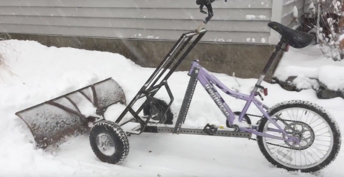 雪かき自転車は、思ったよりも除雪性能が高いようです
