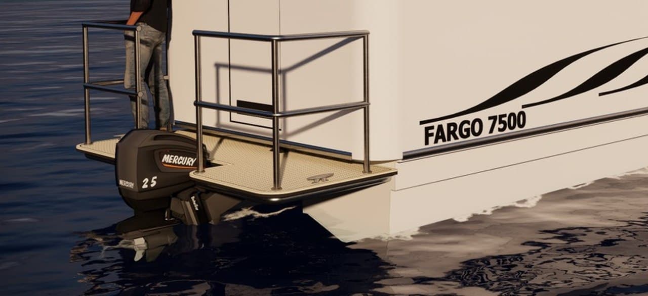 水上のキャンピングカー「Fargo Elite Cabin」
