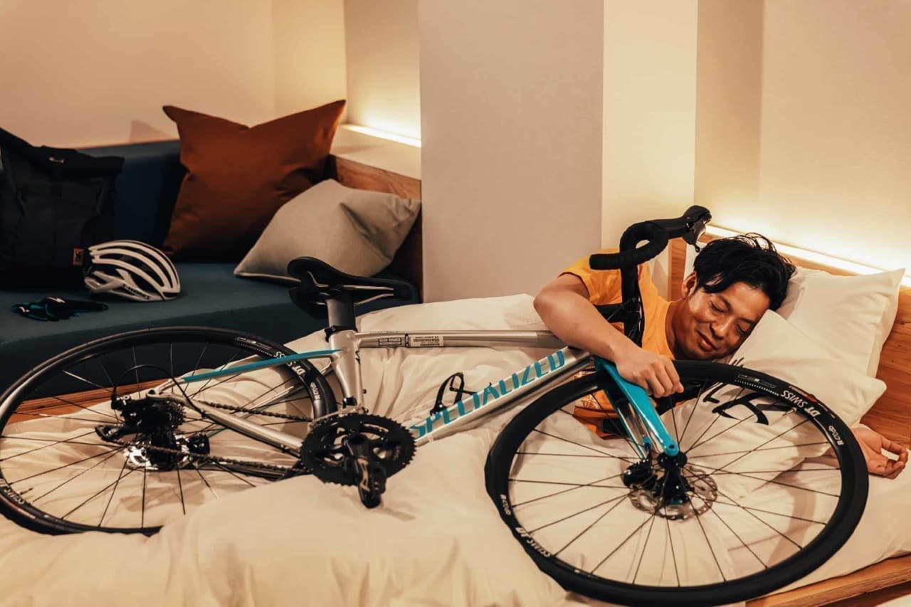 自転車と添い寝できるホテル 星野リゾート「BEB5土浦」