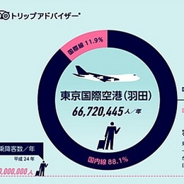 羽田空港一番機の乗客は「スズムシ」だった？―トリップアドバイザー、「日本で最も忙しい空港はどこ？」のトリップグラフィックを公開