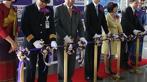 タイ国際航空、関西国際空港初のエアバスA380型機定期便就航でセレモニーを開催