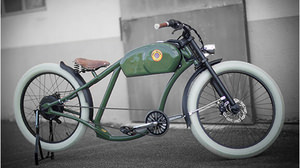1950年代バイク風の電動アシスト自転車「OtoR」