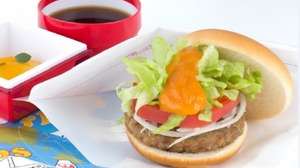 JAL の機内食にモスの“野菜バーガー”--キャロットソースがポイント