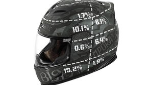 バイク事故で怪我しやすい箇所が数値でわかるヘルメット「Airframe Statistic」