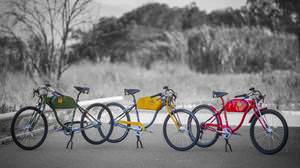 レトロバイク風の電動アシスト自転車「OtoK」 夏におススメの“ファニーカラ―”3色