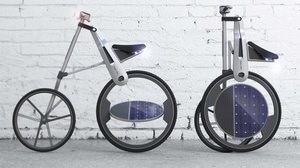 ソーラーパネルの角度が変えられる電動バイク「Solarbike」