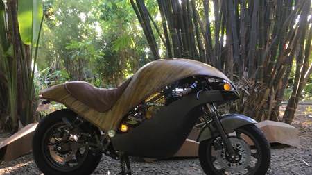 Ducatiじゃないよ、Banattiだよ ― 竹製バイク「Green Falcon」