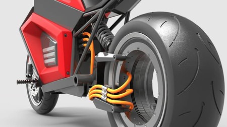 ハブレスホイールを持つ電動バイク RMK Vehicles「E2」－最新CG画像と作業中の様子を公開